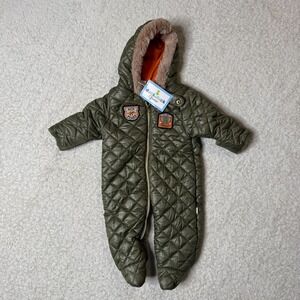 Duck Duck Goose Baby Boys Romper Jumpsuit Coveralls Ace Pilot NEW 3-6 M Puffer